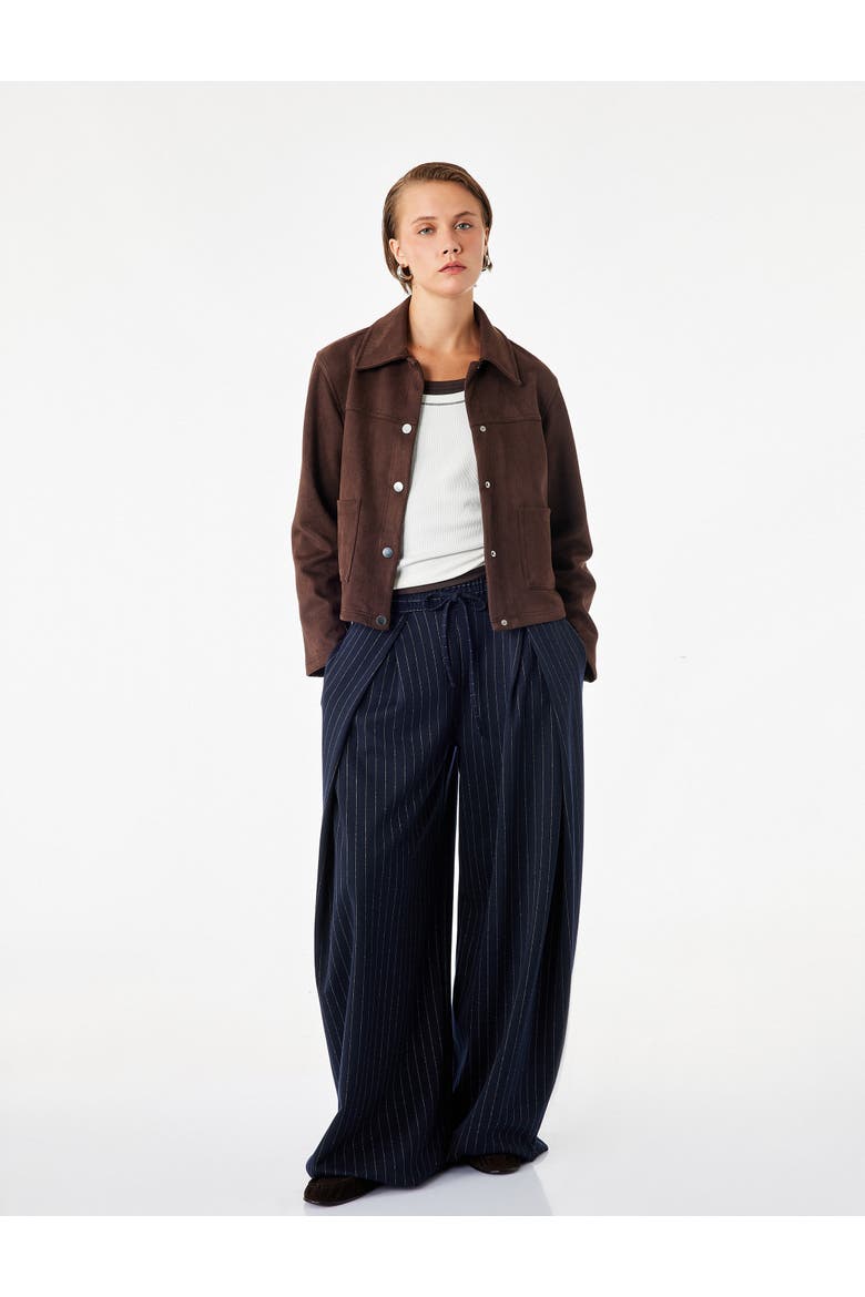 Striped Palazzo Pants, Main, color, NAVY STRIPE