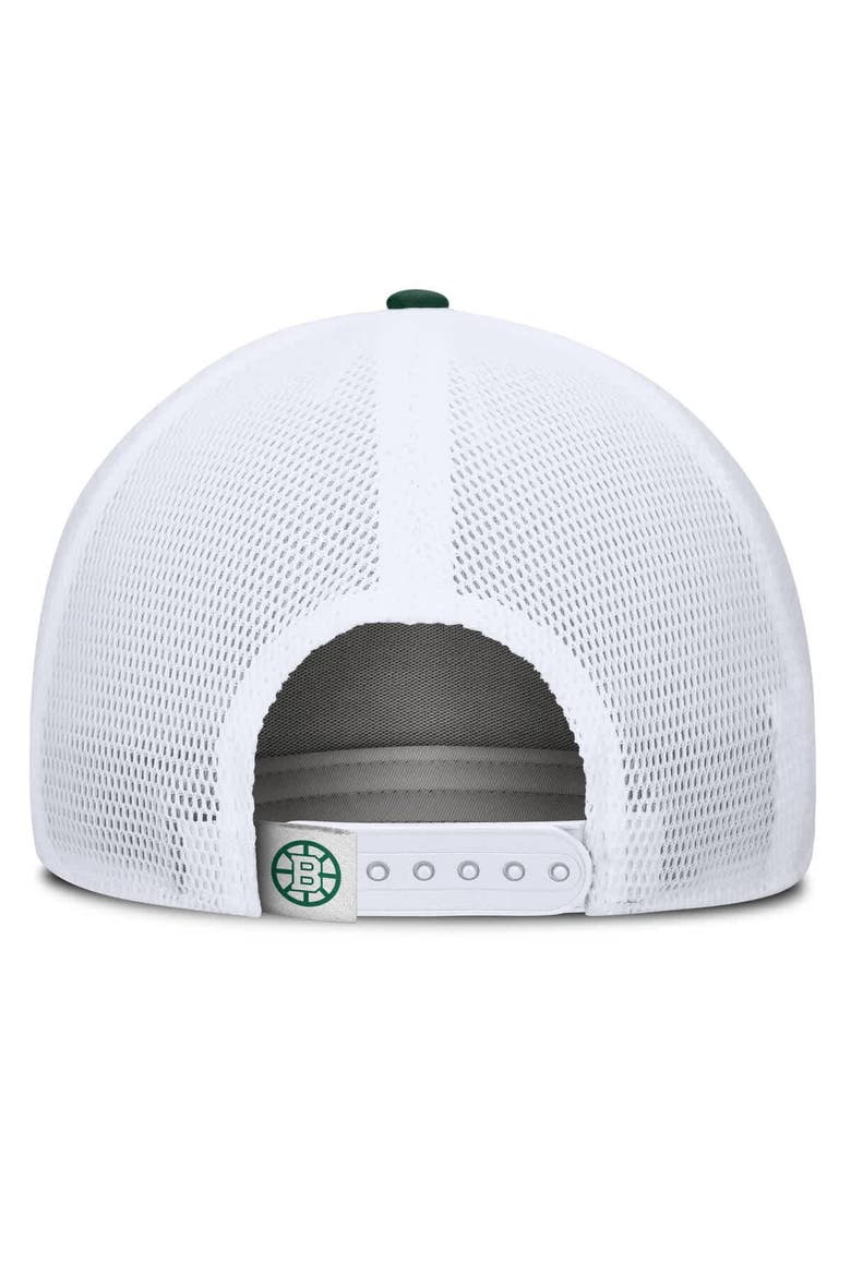 Men's Fanatics Green/White Boston Bruins Bermuda A-Frame Adjustable Hat, Alternate, color, Green