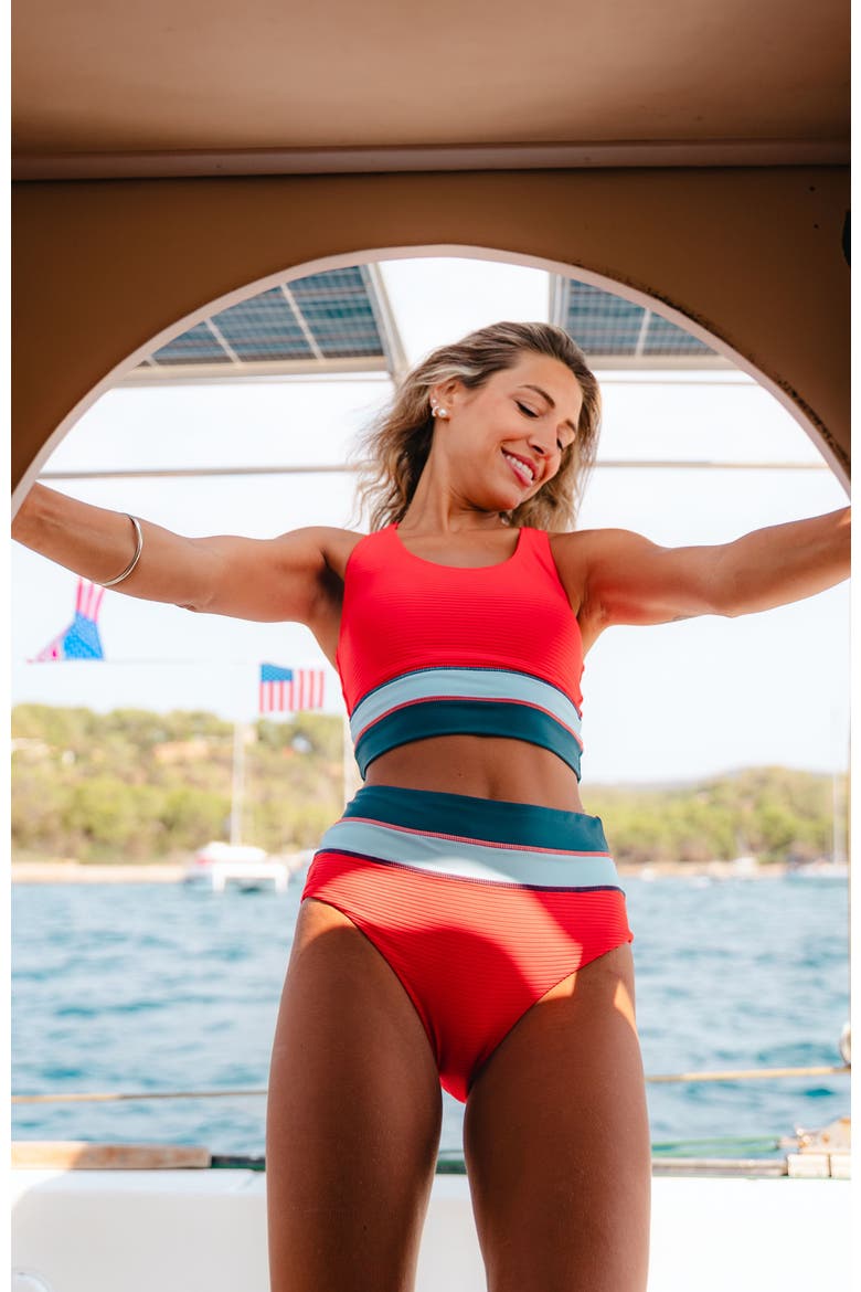 Colorblock Swim Bottom, Alternate, color, Liberty