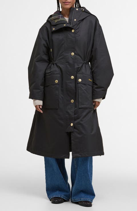 Dena Water Repellent Hooded Coat