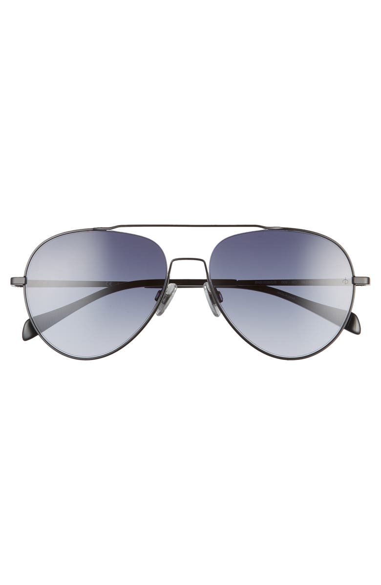 rag & bone 58mm Gradient Aviator Sunglasses, Alternate, color, 