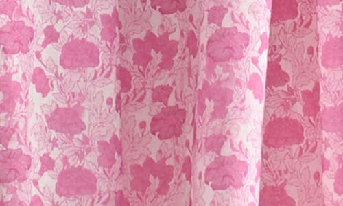 Lush Strapless Corset Midi Dress In White Pink Floral