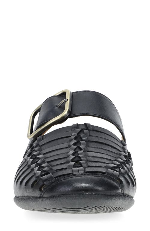 Dansko Leilani Pointed Toe Mule In Black Burnished Nappa