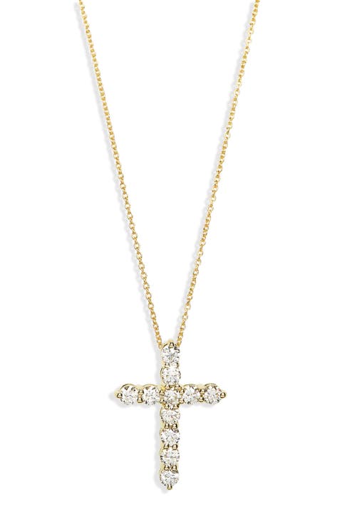 Diamond Cross Pendant Necklace