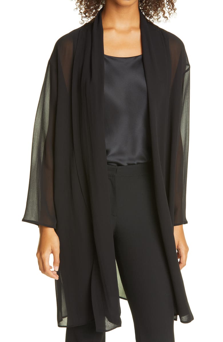 Eileen Fisher Long Open Front Jacket, Main, color, 