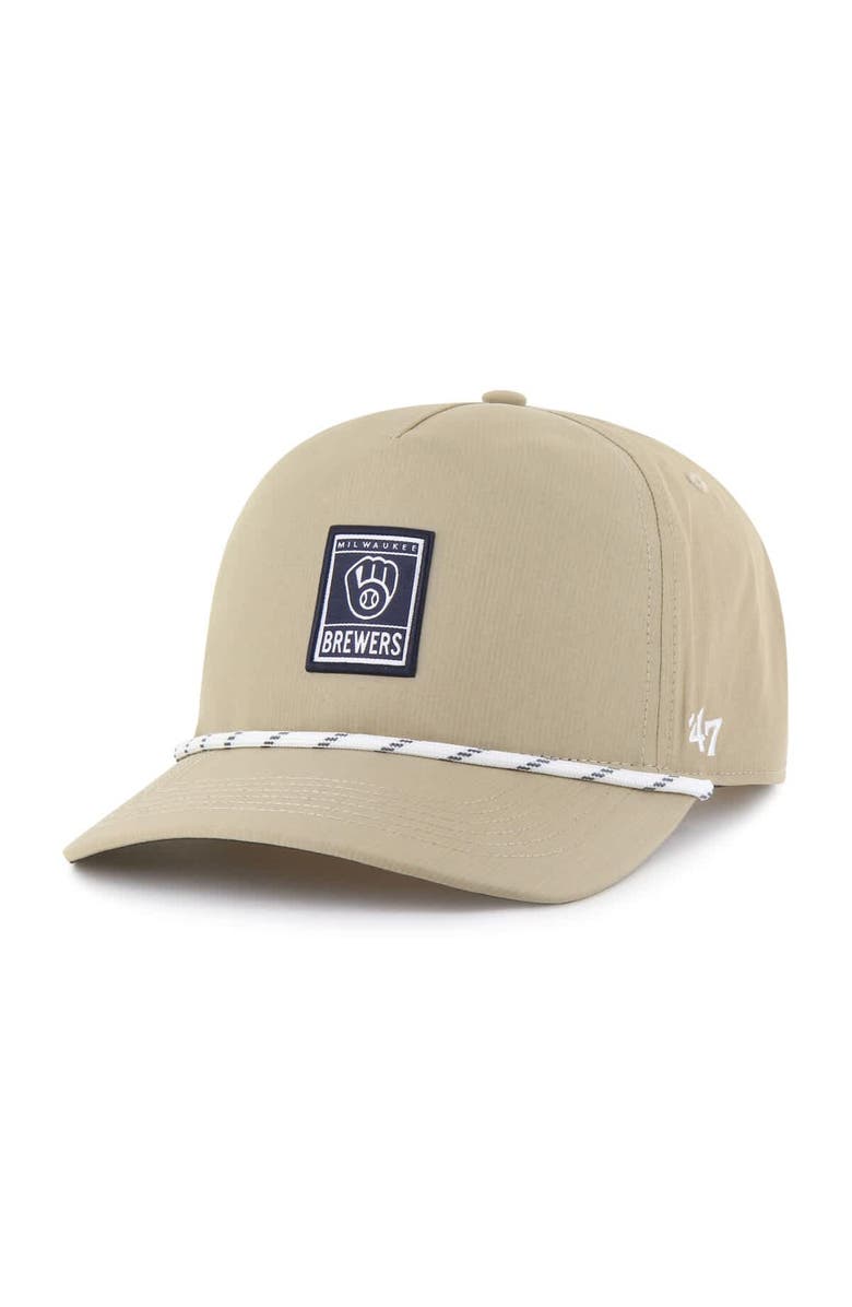 '47 Men's '47 Khaki Milwaukee Brewers Cozumel Hitch Adjustable Hat, Main, color, 