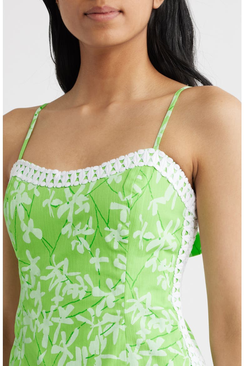 Shelli Floral Print Minidress, Alternate, color, CROCODILE GREEN LIZA OVERPRINT