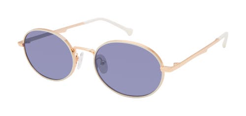 Colors In Optics Prince Sunglasses In Cream Gold