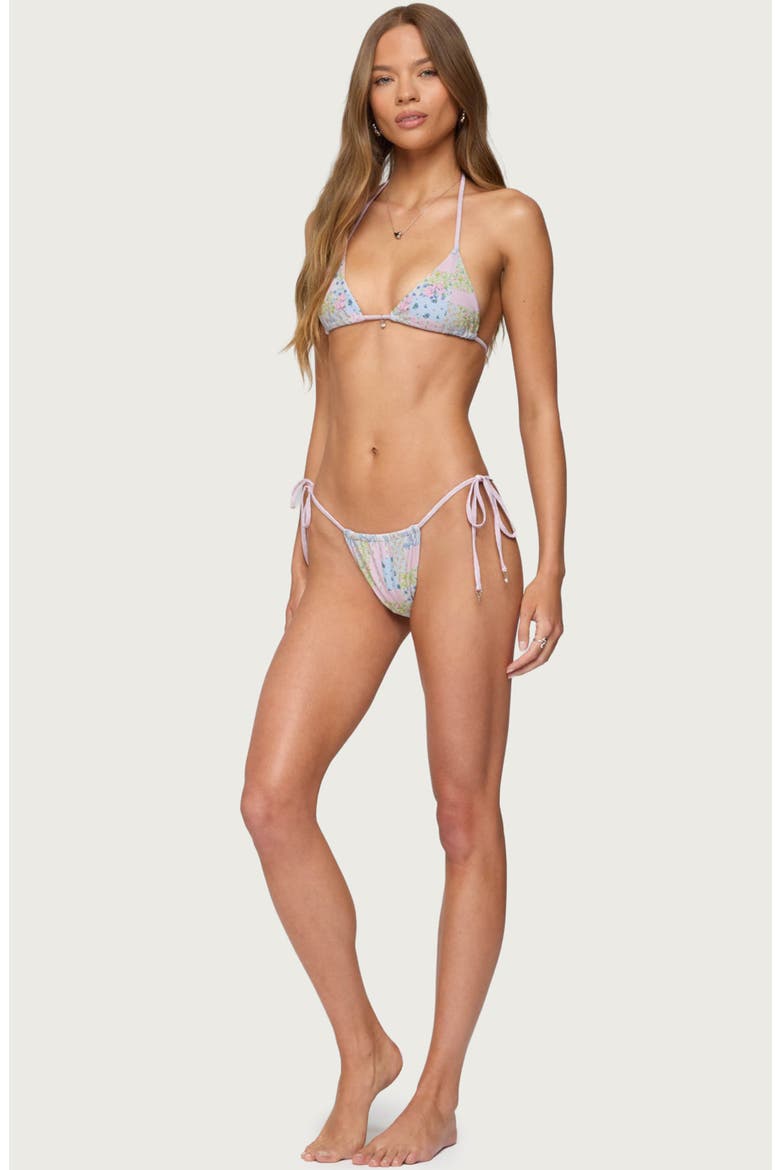 Patchwork String Bikini Bottoms, Alternate, color, MIX