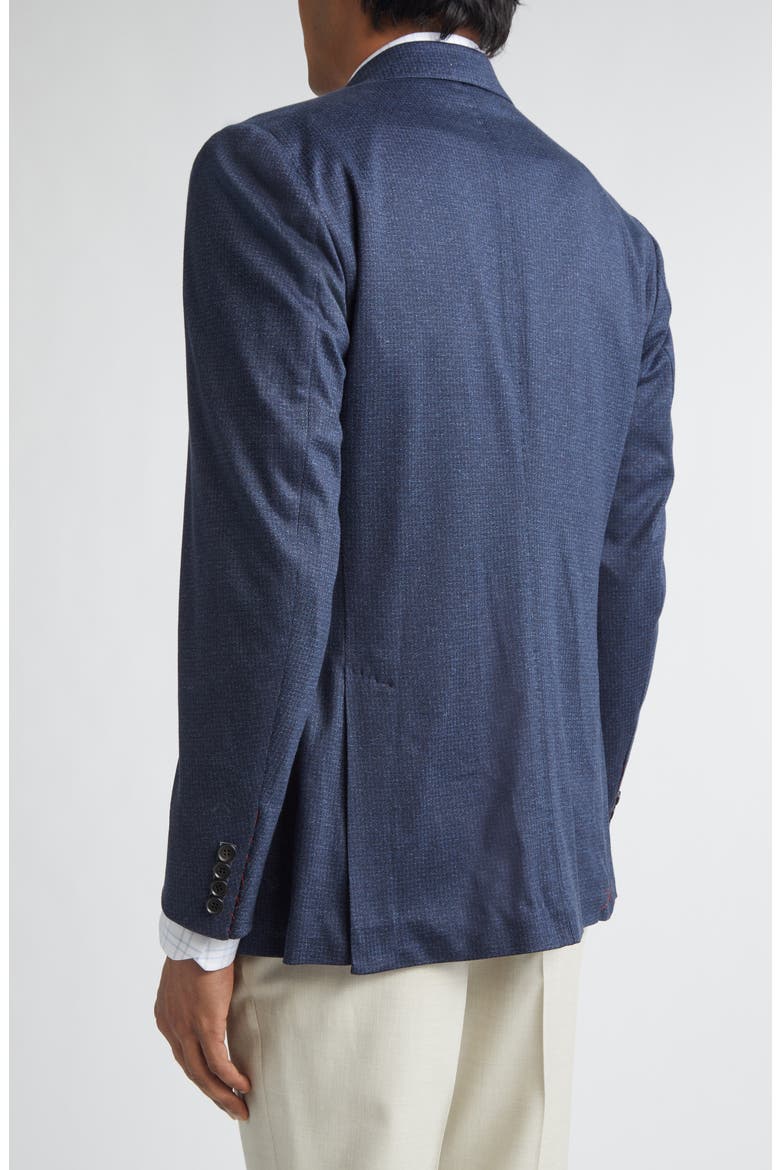 Check Silk & Cotton Sport Coat, Alternate, color, NAVY 810