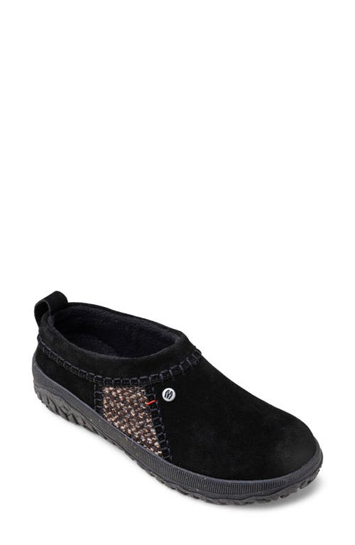 Minnetonka Tamarra Fleece Lined Slipper In Black