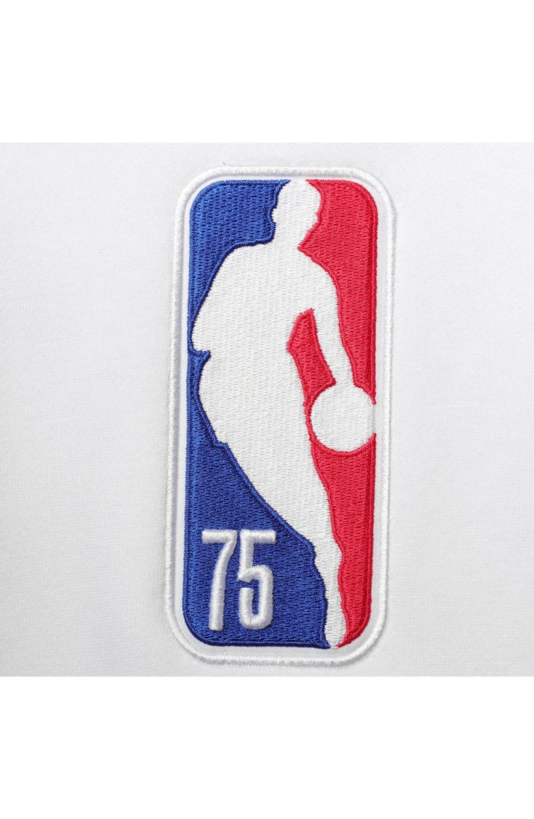 Nike Men's Nike White/Blue NBA Team 31 75th Anniversary Courtside Fleece Half-Zip Hoodie, Alternate, color, White