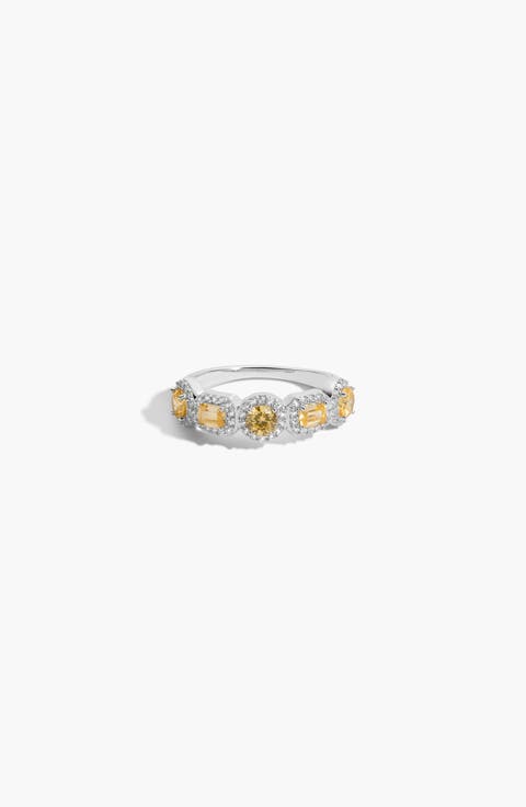 Lab Grown Canary Edwardian Ring