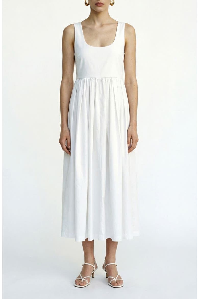 Ane Midi Dress, Main, color, CLOUD DANCER