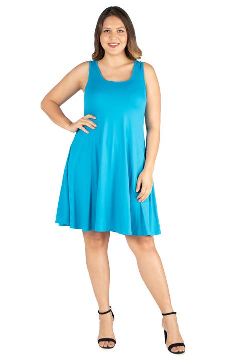 Plus Size Fit N Flare Tank Mini Dress