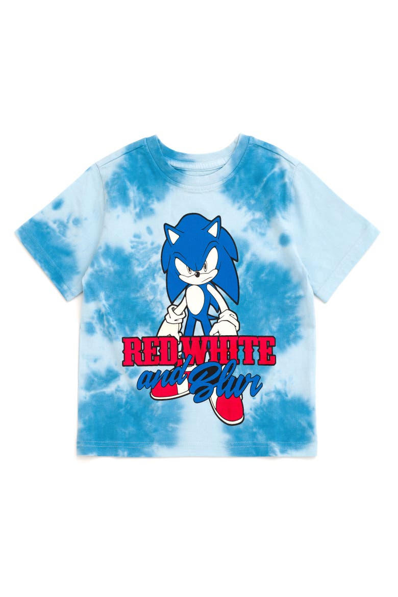 July 4th T-Shirt, Main, color, White / Blue, 4th of July