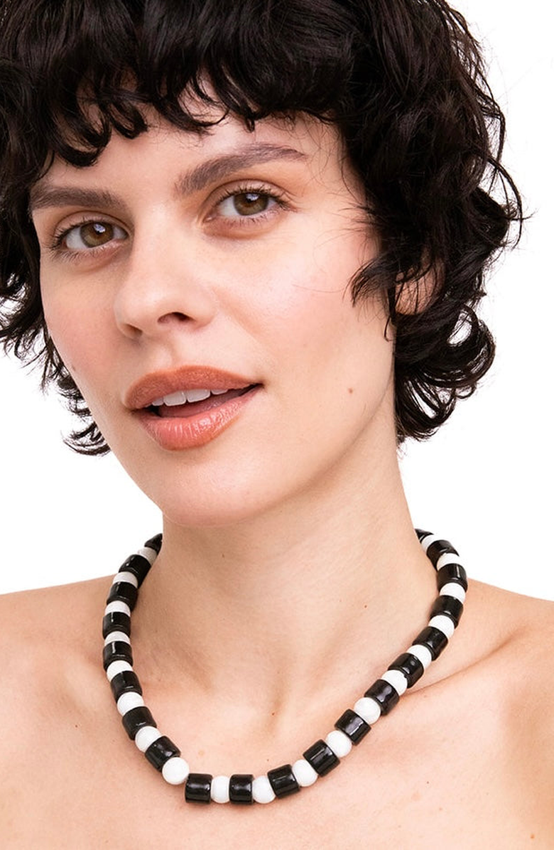 Her New Tribe Bead One Sundry Necklace, Alternate, color, Tap & Mother Of Pearl