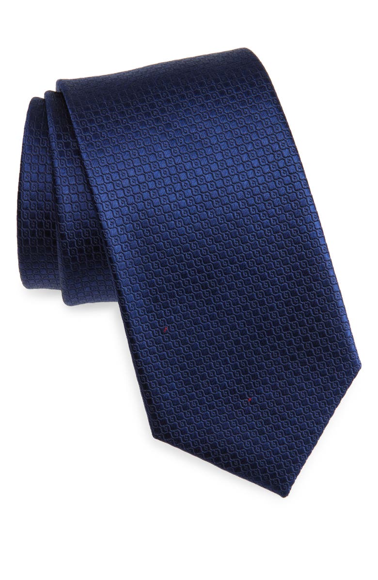 Duchamp Neat Square Silk Tie, Main, color,