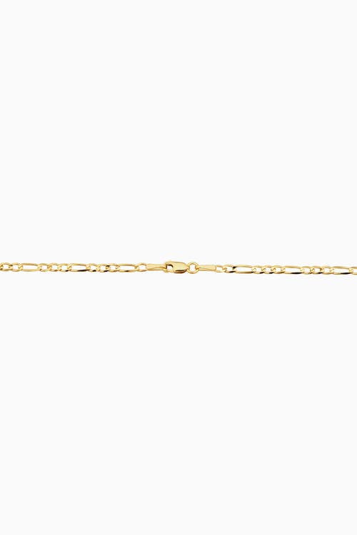 Oradina Florentine Figaro Petite Anklet In 14k Yellow Gold In Yellow Gold