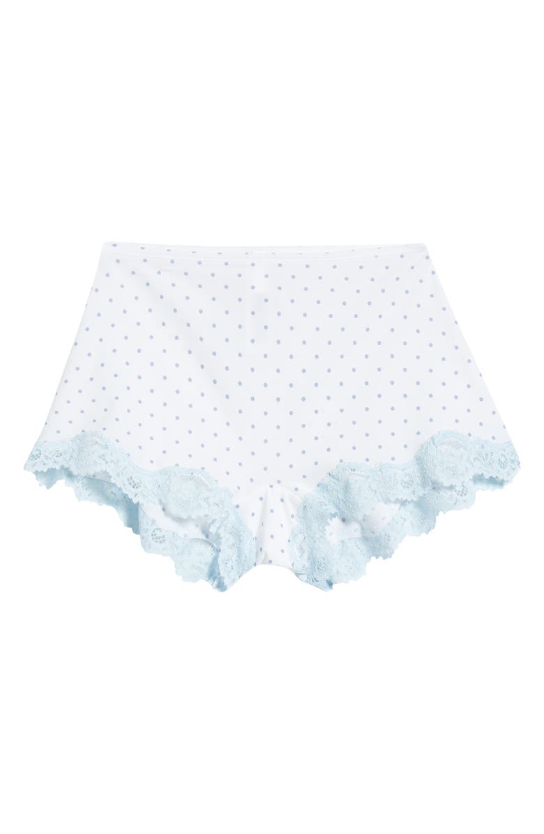 SKIMS Fits Everybody Lace Boyshorts, Alternate, color, Slate Pin Dot Print
