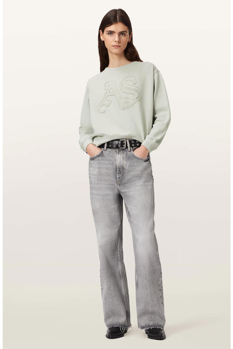 Insignia Pippa Relaxed Fit Cotton Sweatshirt, Alternate, color, SEA GREEN