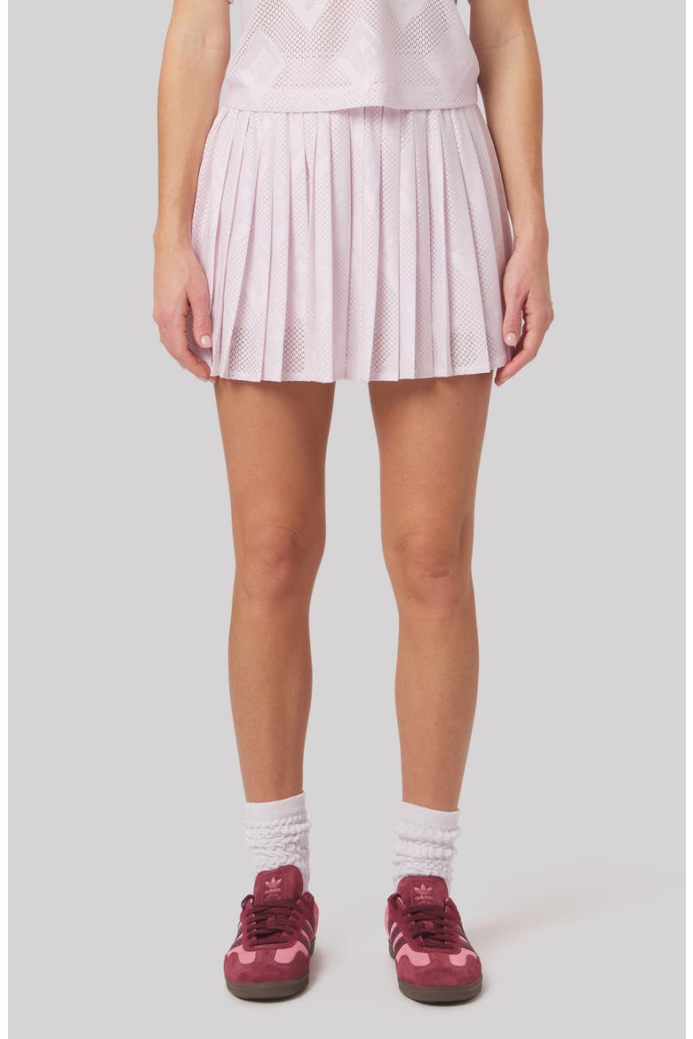 Celine Pleated Golf Miniskirt, Main, color, PETAL PINK