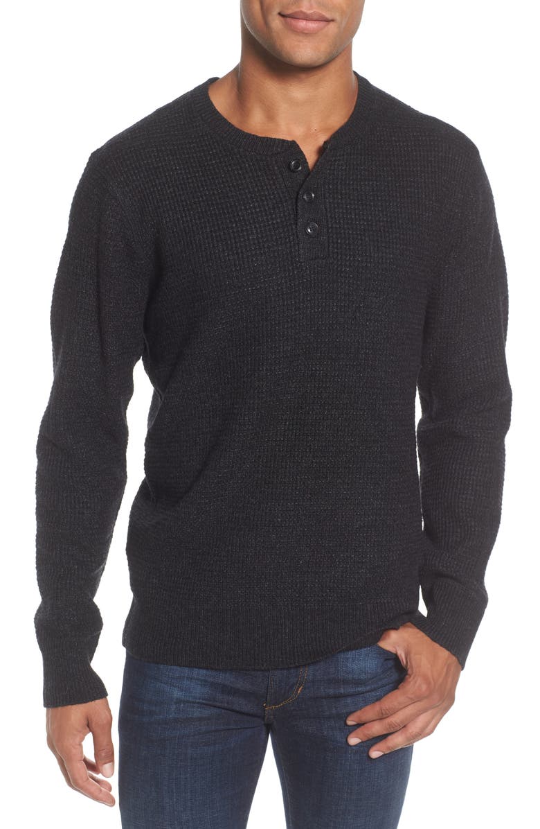 Schott NYC Thermal Henley, Main, color, Black