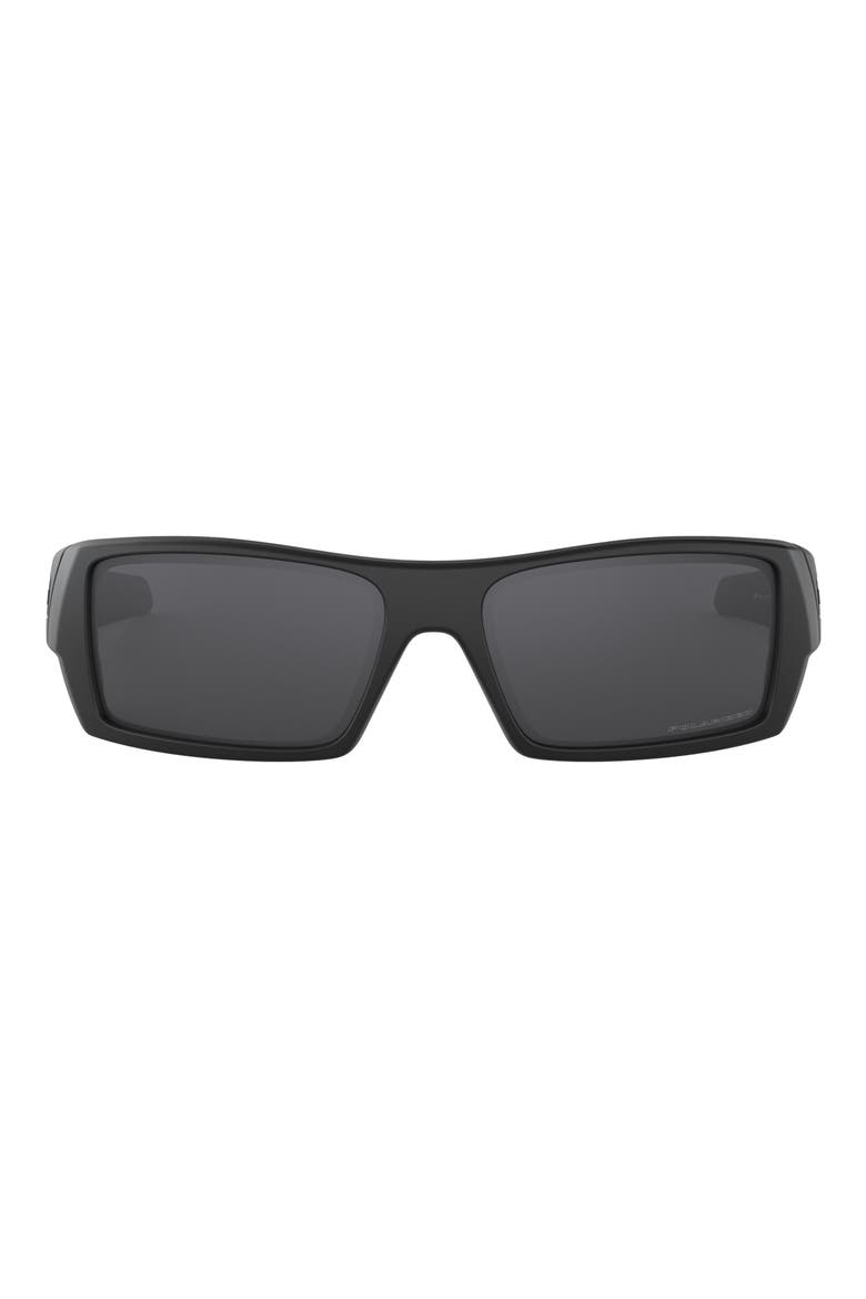 Gascan® 60mm Polarized Rectangular Sunglasses, Main, color, BLACK