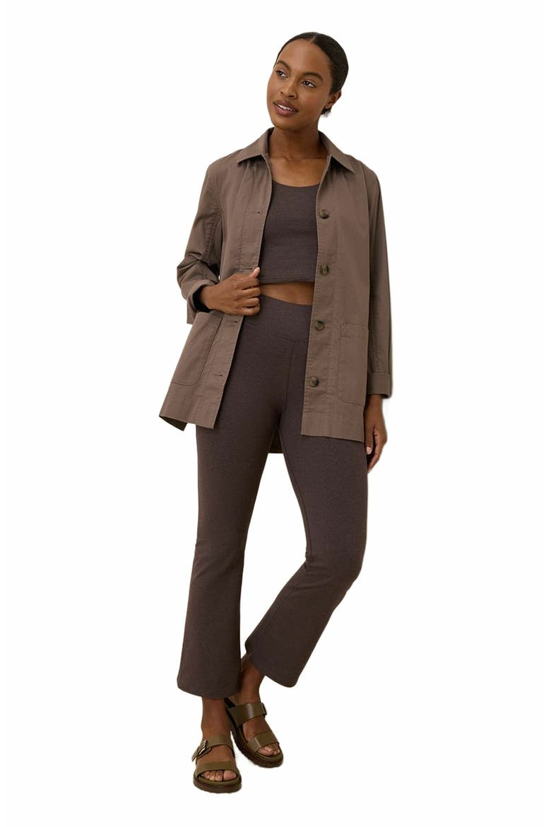 On the Go-To Cropped Bootcut Legging Made with Organic Cotton, Main, color, Chocolate Heather