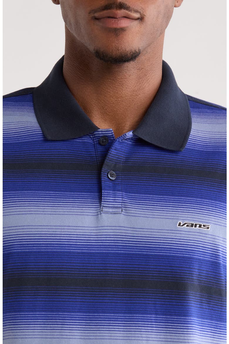 Molino Shadow Stripe Cotton Polo, Alternate, color, ROYAL COBALT