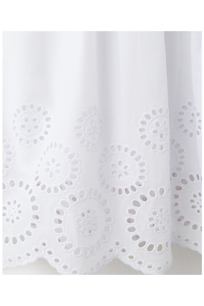 Mixed Media Broderie Anglaise Minidress, Alternate, color, WHITE