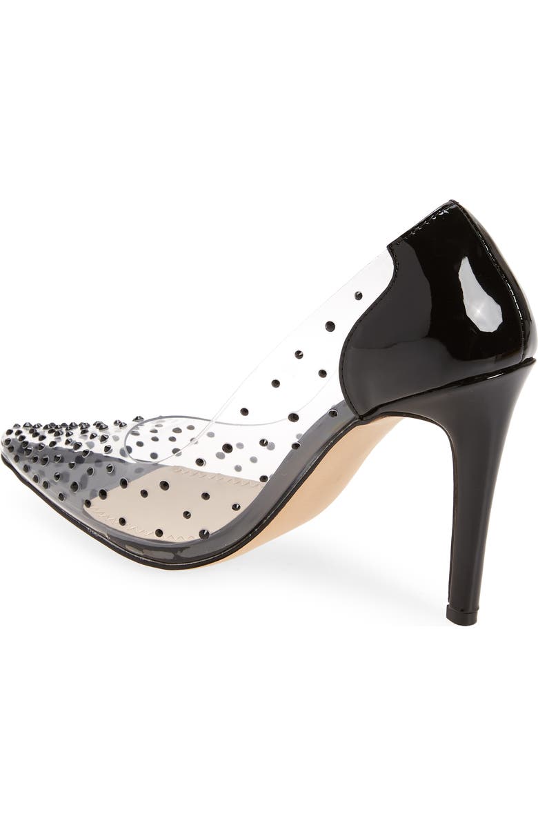BP. Jennie Clear Stud Pointed Toe Pump, Alternate, color,