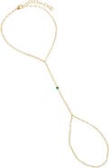 BY ADINA EDEN Colored CZ Bezel Hand Chain