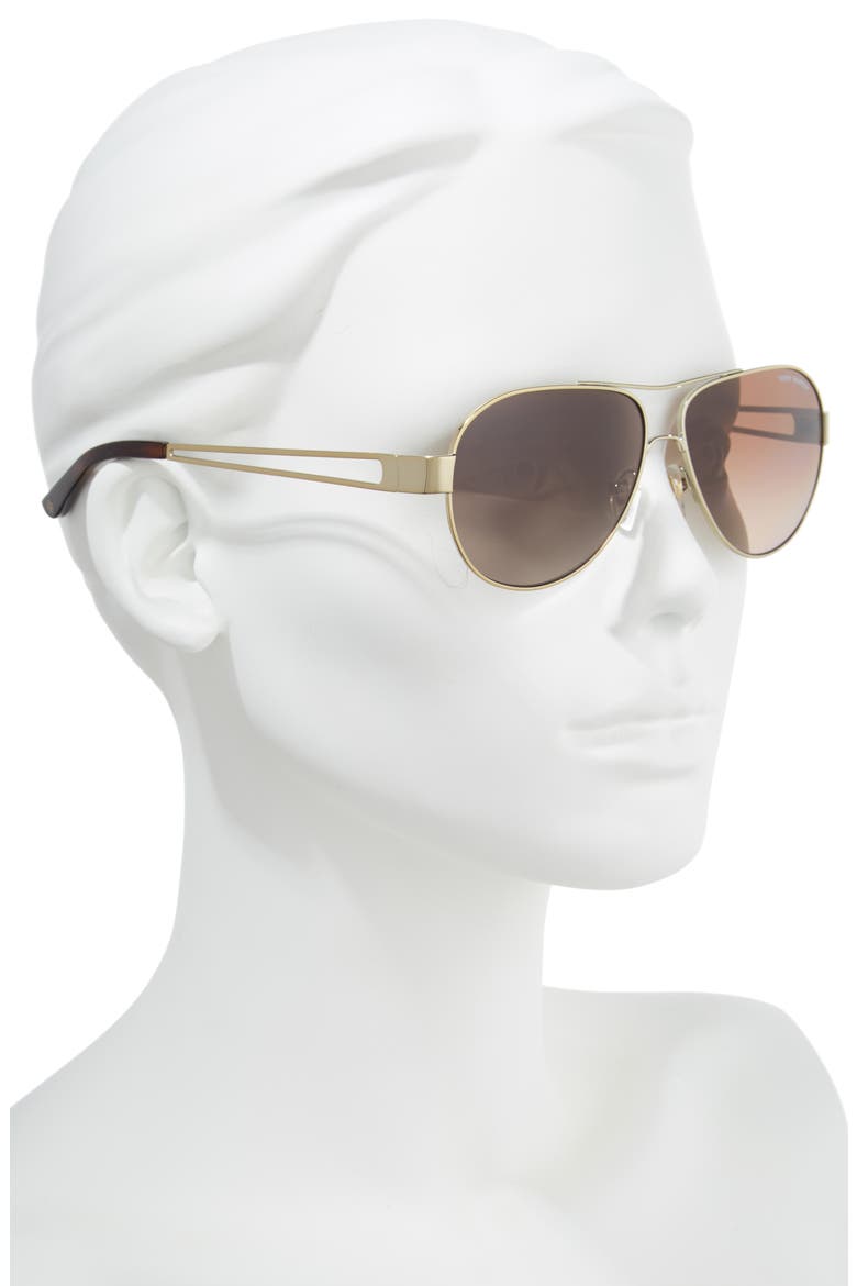 55mm Polarized Aviator Sunglasses, Alternate, color, GOLD/ DARK TORTOISE GRADIENT