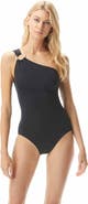 MICHAEL Michael Kors One Shoulder Underwire One Piece Swimsuit