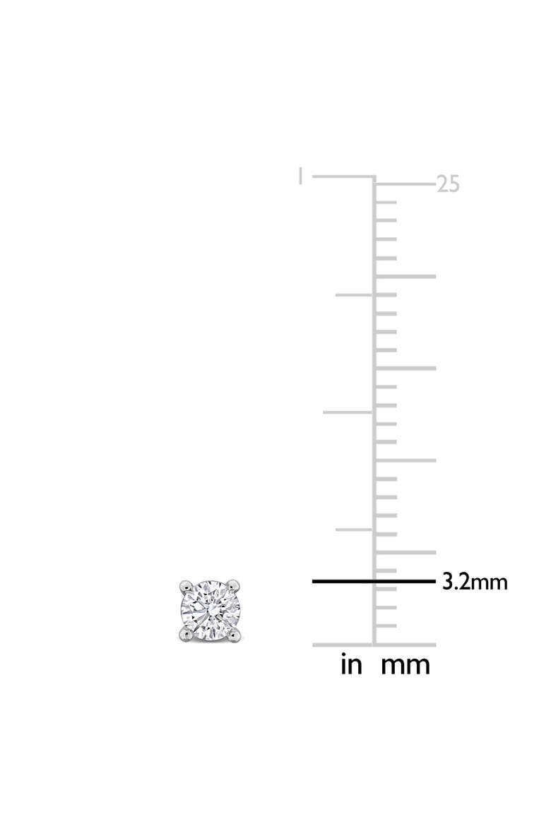 Lab-Grown Diamond Solitaire Stud Earrings Silver, Alternate, color, Sterling Silver
