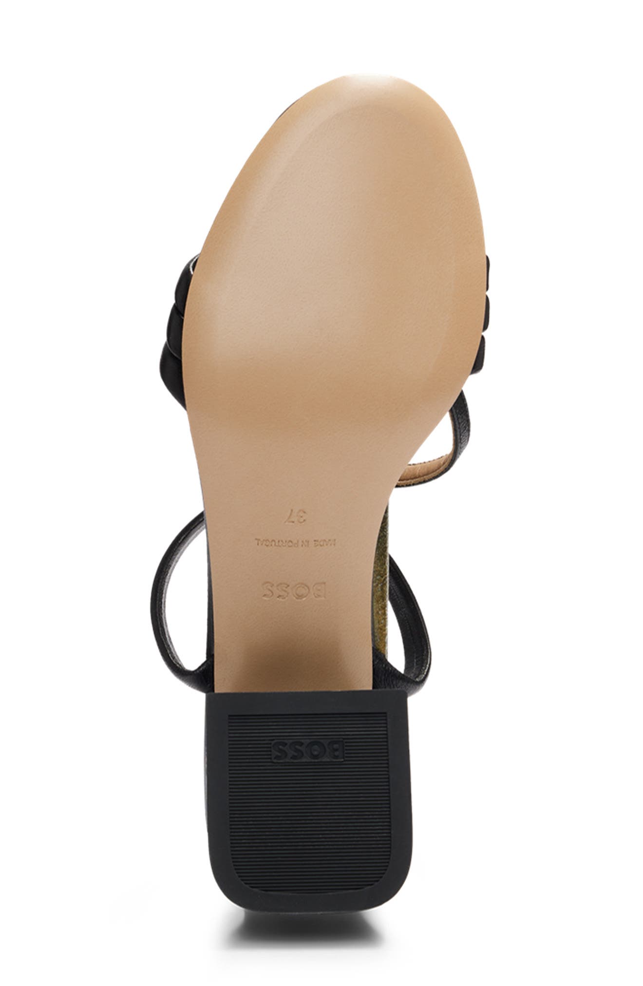 BOSS Melanie Ankle Strap Sandal, Alternate, color, Black