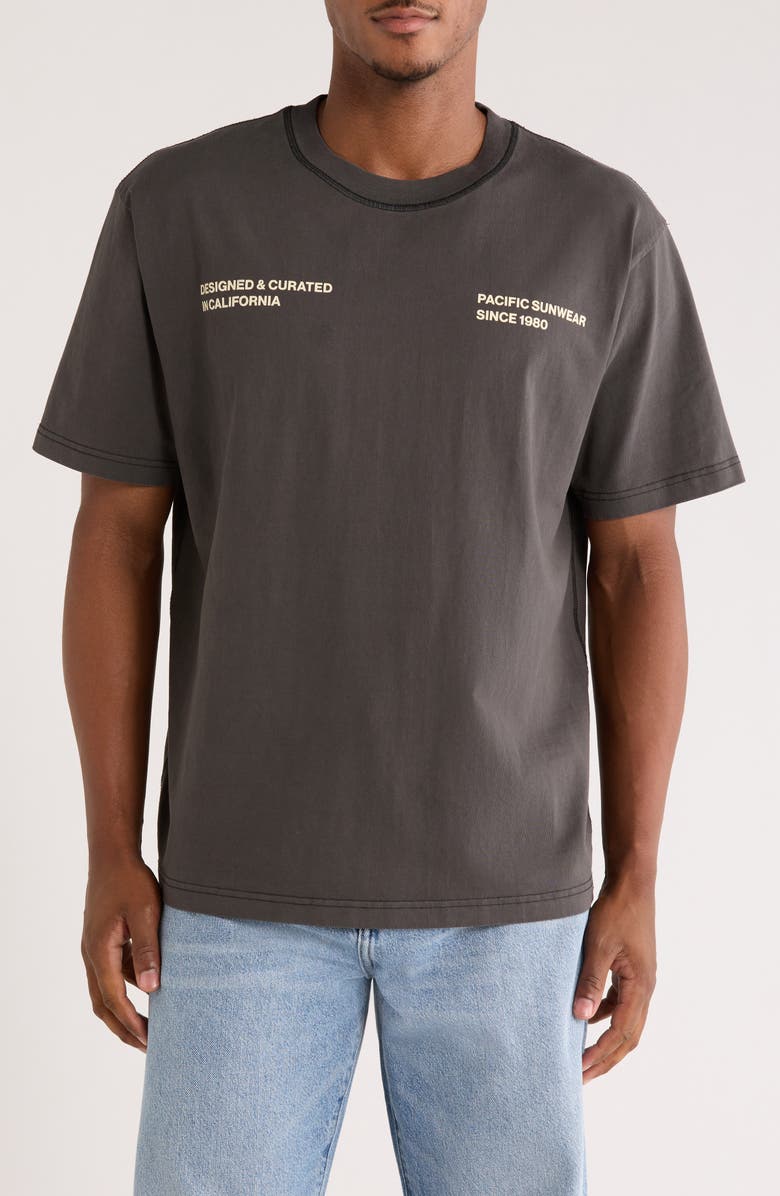 PacSun Dream Awake Cotton T-shirt, Main, color, Black