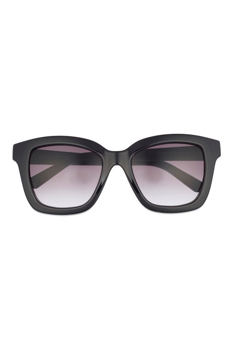 53mm Square Sunglasses, Main, color, BLACK