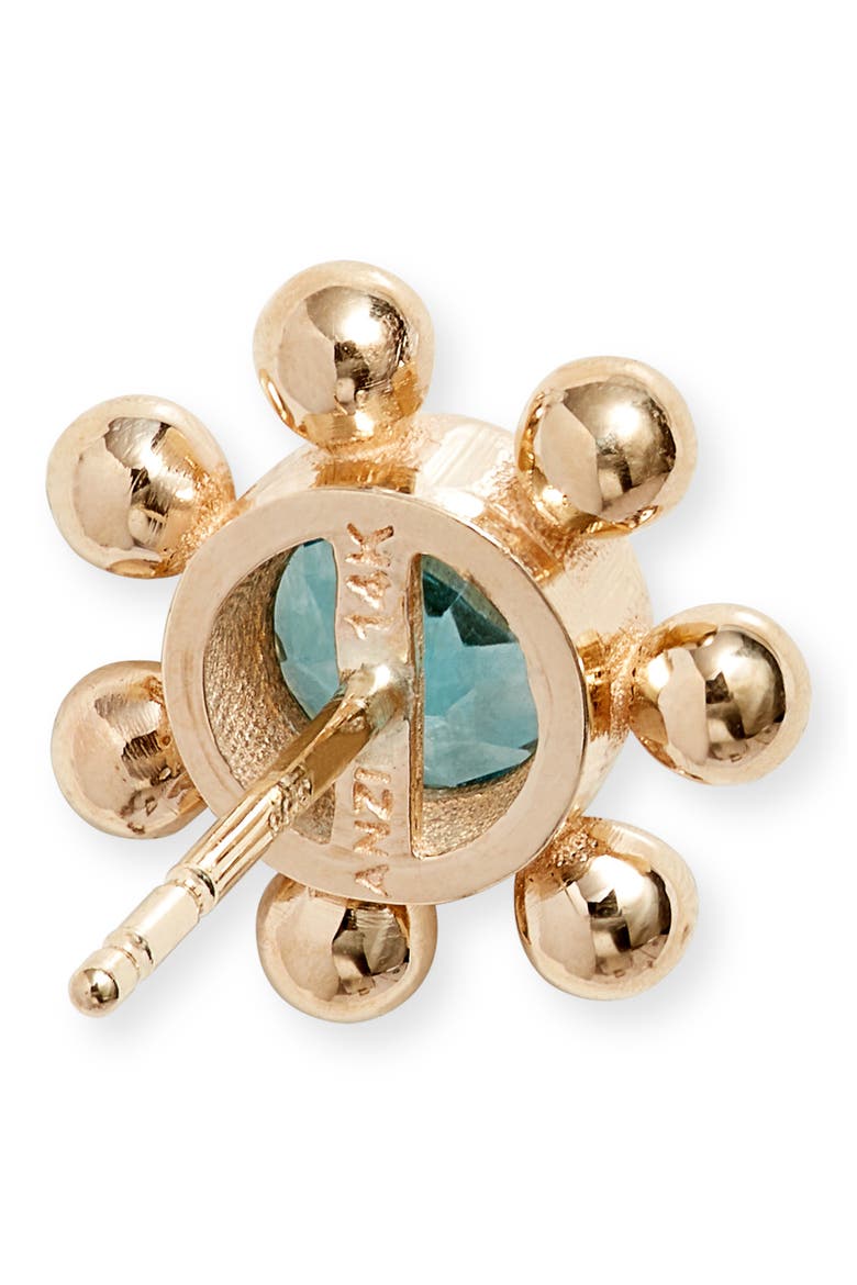 Dew Drop Marine Blue Topaz & 14K Gold Stud Earrings, Alternate, color, SWISS BLUE