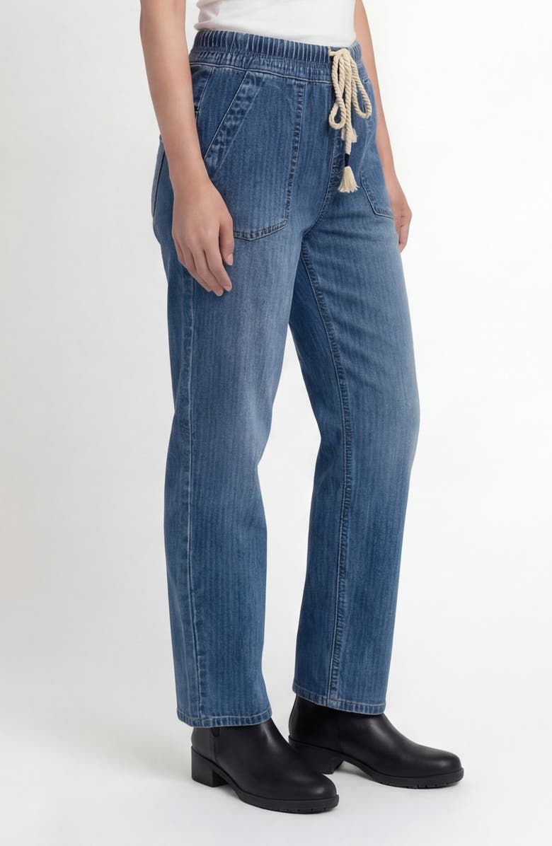 Sanctuary Denim Stella High Rise Soft Barrel Leg Jeans, Alternate, color, Railroad Stripe