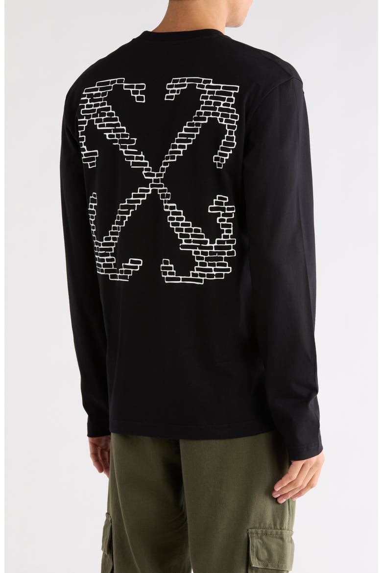 Brick Skate Long Sleeve Graphic T-Shirt, Alternate, color, BLACK-WHITE