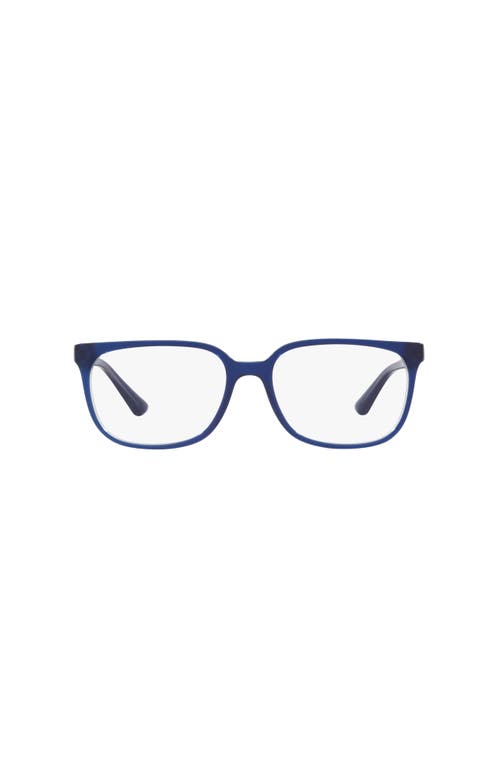 Lenscrafters 58mm Rectangle Optical Glasses In Blue