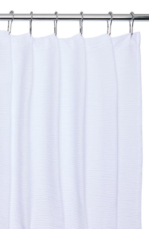 Textured Cotton Shower Curtain
