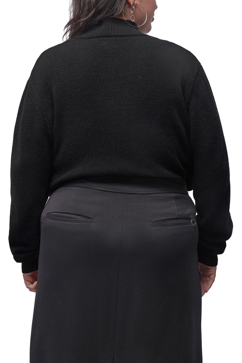 The Everyday Mock Neck Sweater, Alternate, color, BLACK