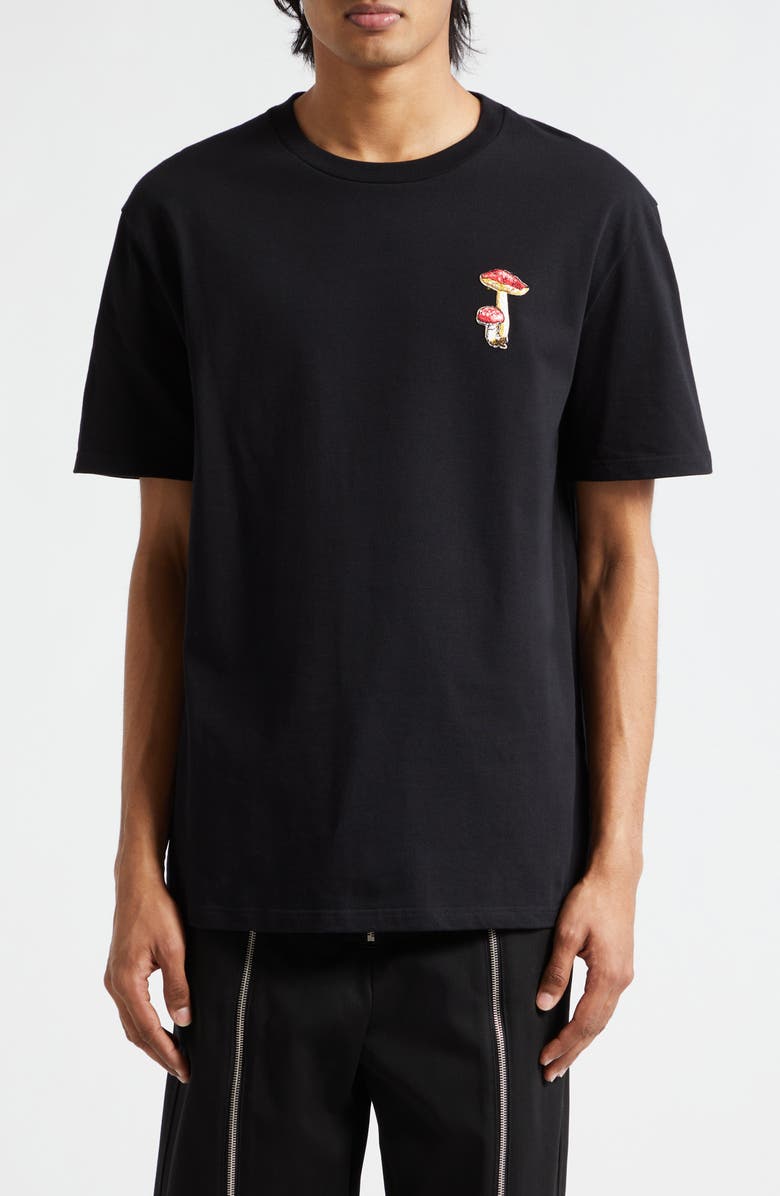 Jil Sander Mushroom Patch Cotton T-Shirt, Main, color, 