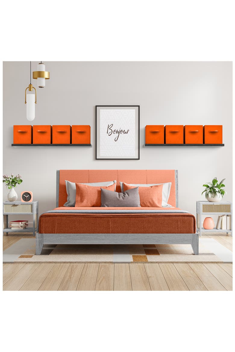 8-Pack Collapsible Storage Cubes, Alternate, color, ORANGE