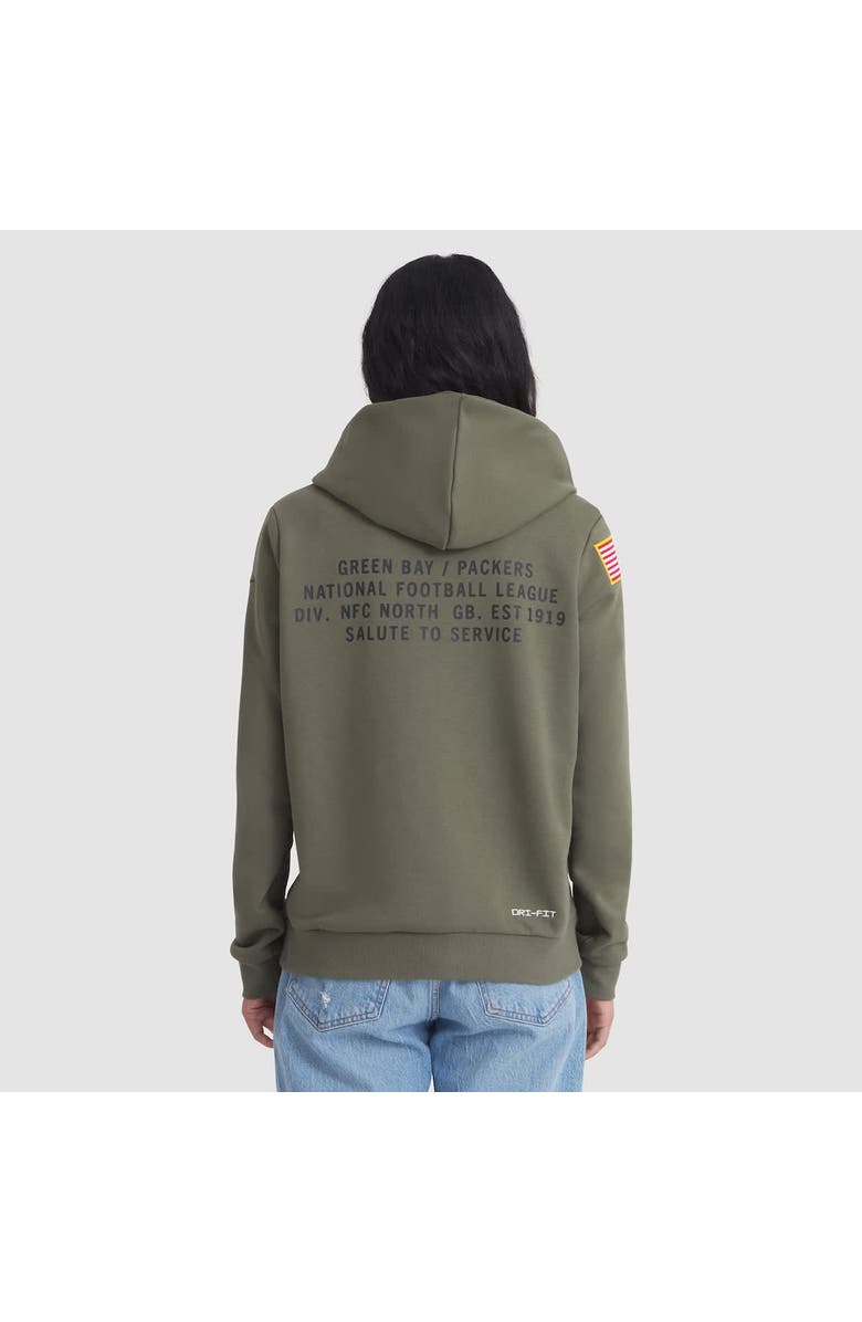 Nike Women's Nike Olive Green Bay Packers 2025 Salute to Service Sideline Standard Issue Dri-FIT Hoodie, Alternate, color, Olive
