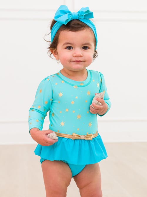 Rufflebutts Baby Girls Upf50+ Princess Long Sleeve Bow Skirted One Piece Swimsuit