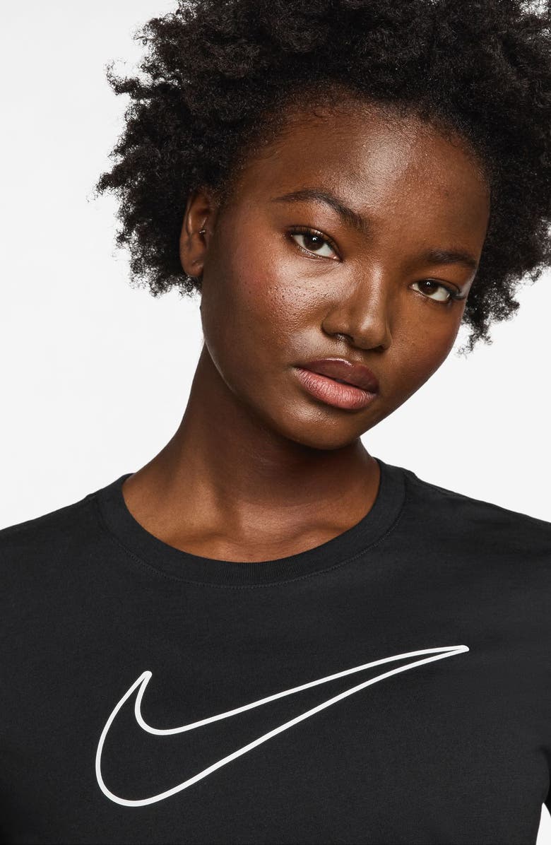 Nike Sportwear Swoosh Graphic T-Shirt, Alternate, color, Black/ White